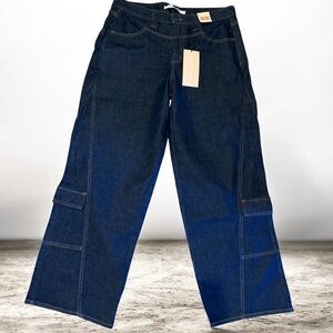 Celebrity Pink Dark Blue Baggy Cargo Jeans nwt sz 13/31